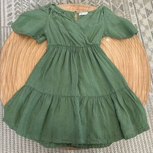 Zara Charming Green Teens Dress